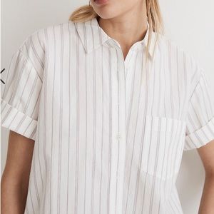 Madewell BNWT signature poplin shirt sleeve button-down shirt